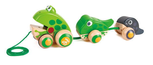 Hape Wooden Frog - Themed Push and Pull - Along Toy - Premium for Kids in Qatar | Toysaro.com