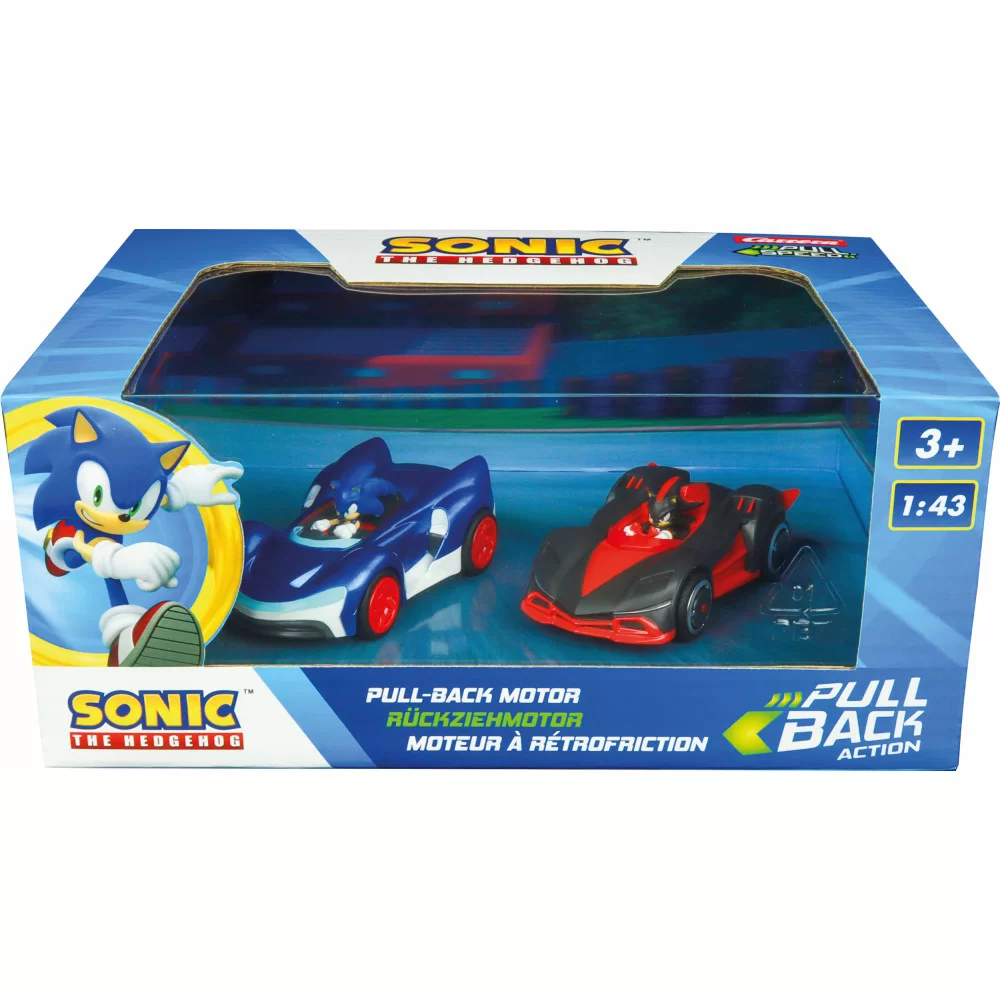 PULL N SPEED TWINPACK SONIC VS SHADOW 1:43 - Premium for Kids in Qatar | Toysaro.com