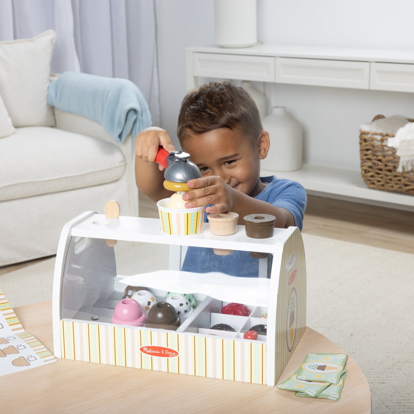 Melissa and Doug Scoop & Serve Ice Cream Counter - Premium for Kids in Qatar | Toysaro.com