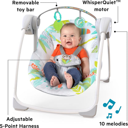 Bright Starts Rainforest Vibes Portable Swing - Premium for Kids in Qatar | Toysaro.com