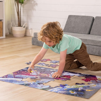 Melissa and Doug Outer Space Glow in the Dark Floor Puzzle - Premium for Kids in Qatar | Toysaro.com