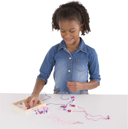 Melissa and Doug Shimmering Hearts Wooden Bead Set - Premium for Kids in Qatar | Toysaro.com