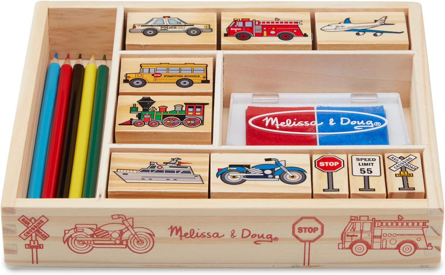 Melissa and Doug Vehicle Stamp Set - Premium for Kids in Qatar | Toysaro.com
