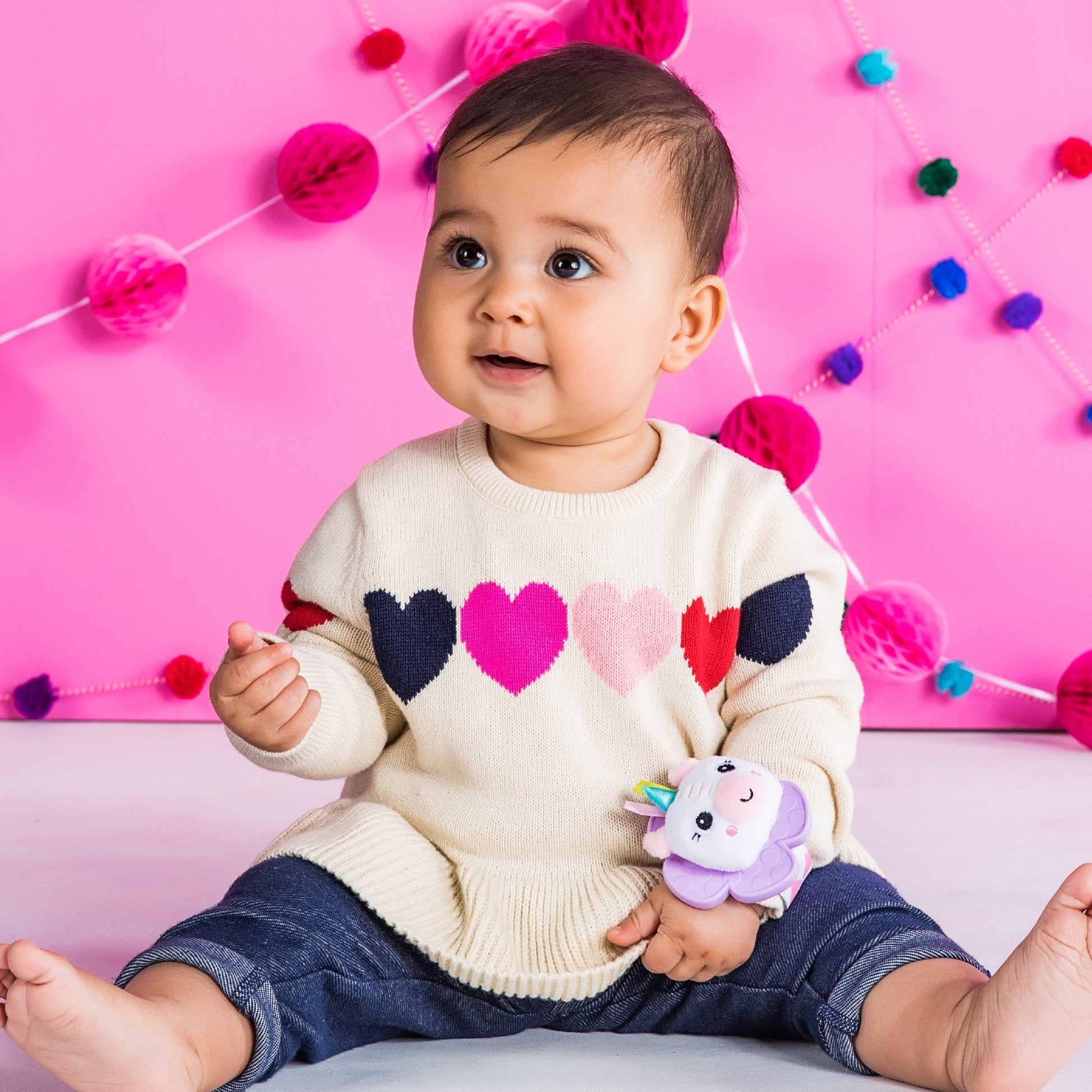 Bright Starts™Rattle & Teethe Wrist Pals™ Toy - Unicorn & Llama - Premium for Kids in Qatar | Toysaro.com
