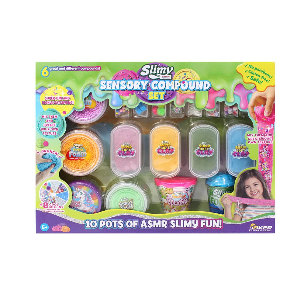 SLIMY SENSORY COMPOUND SET 10 PCS SET - Premium for Kids in Qatar | Toysaro.com