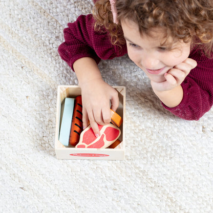 Melissa and Doug Wooden Food Groups Play Set - Protein - Premium for Kids in Qatar | Toysaro.com