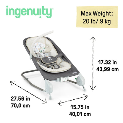 Ingenuity™Happy Belly™ Rock - to - Bounce Massage Seat - Parker™ - Premium for Kids in Qatar | Toysaro.com