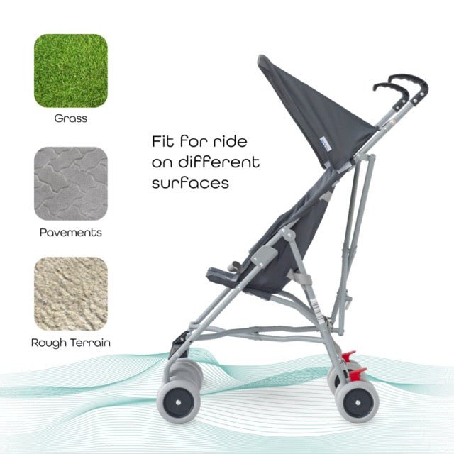 JET - ULTRA LIGHT WEIGHT/COMPACT FOLD BUGGY STROLLER (RED) MOON - Premium for Kids in Qatar | Toysaro.com