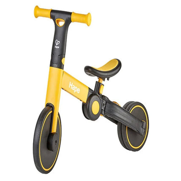 Hape Double - fun Transforming Rider Balance Bike & Tricycle 18M+ (Yellow) - Premium for Kids in Qatar | Toysaro.com