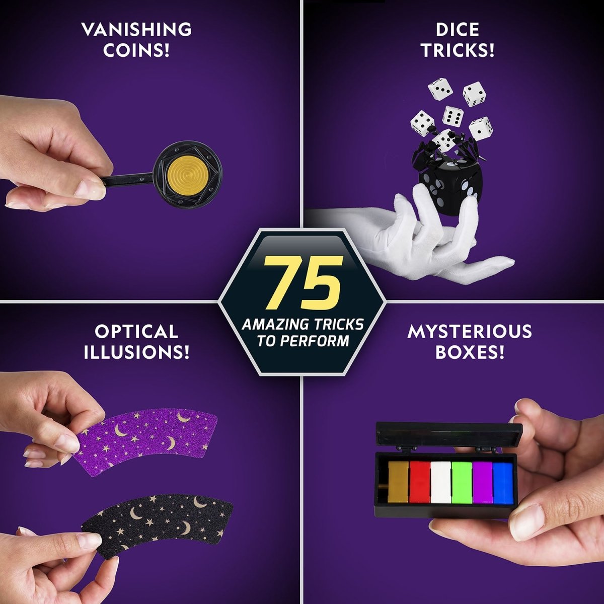 NG MEGA MAGIC SET - 75 MAGIC TRICKS - Premium for Kids in Qatar | Toysaro.com