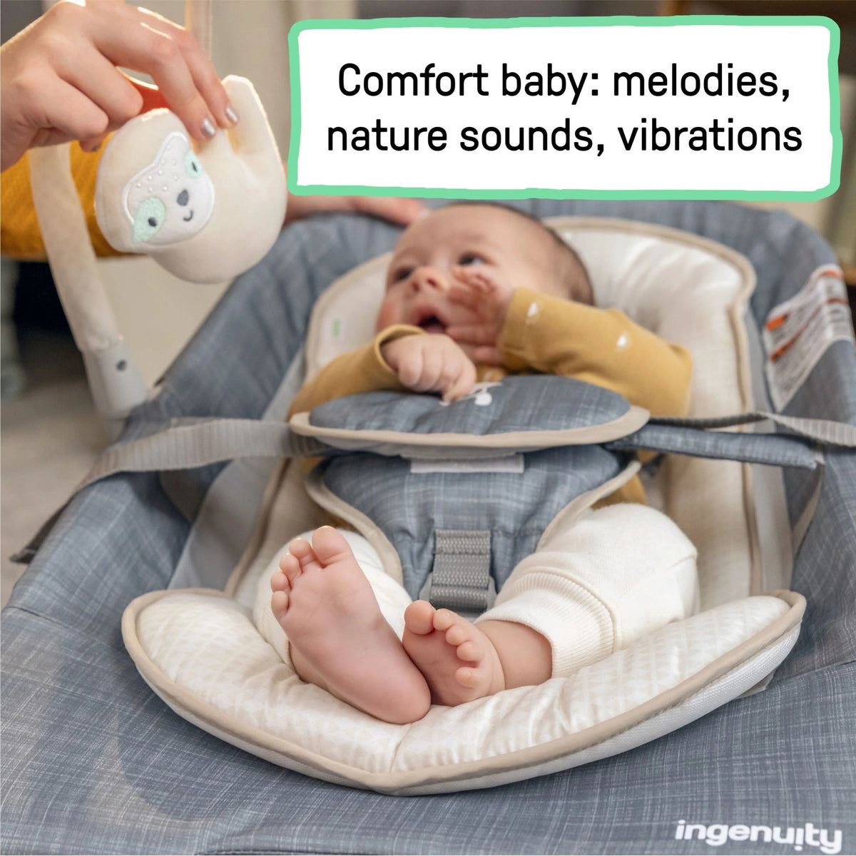 Ingenuity™Happy Belly™ Rock - to - Bounce Massage Seat - Parker™ - Premium for Kids in Qatar | Toysaro.com