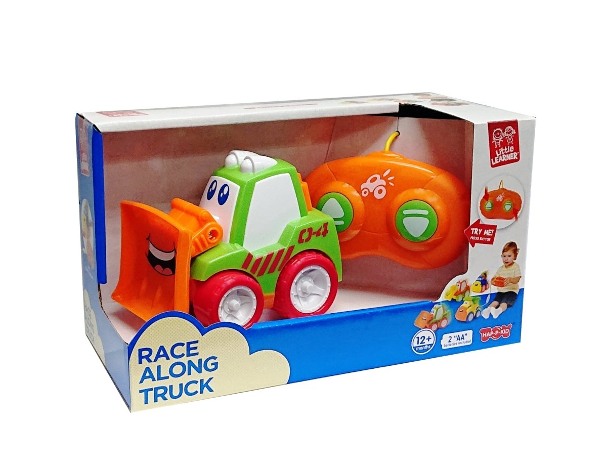 (REMOTE CONTROL) RACE ALONG TRUCK - Cement Truck / Bulldozer - Premium for Kids in Qatar | Toysaro.com