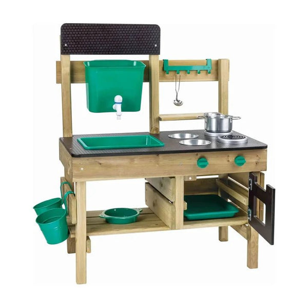 Hape Wooden Outdoor Mud Kitchen for Kids - Preschool Playset with Accessories - Premium for Kids in Qatar | Toysaro.com