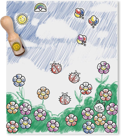 Melissa and Doug Deluxe Happy Handle Stamp Set - Premium for Kids in Qatar | Toysaro.com