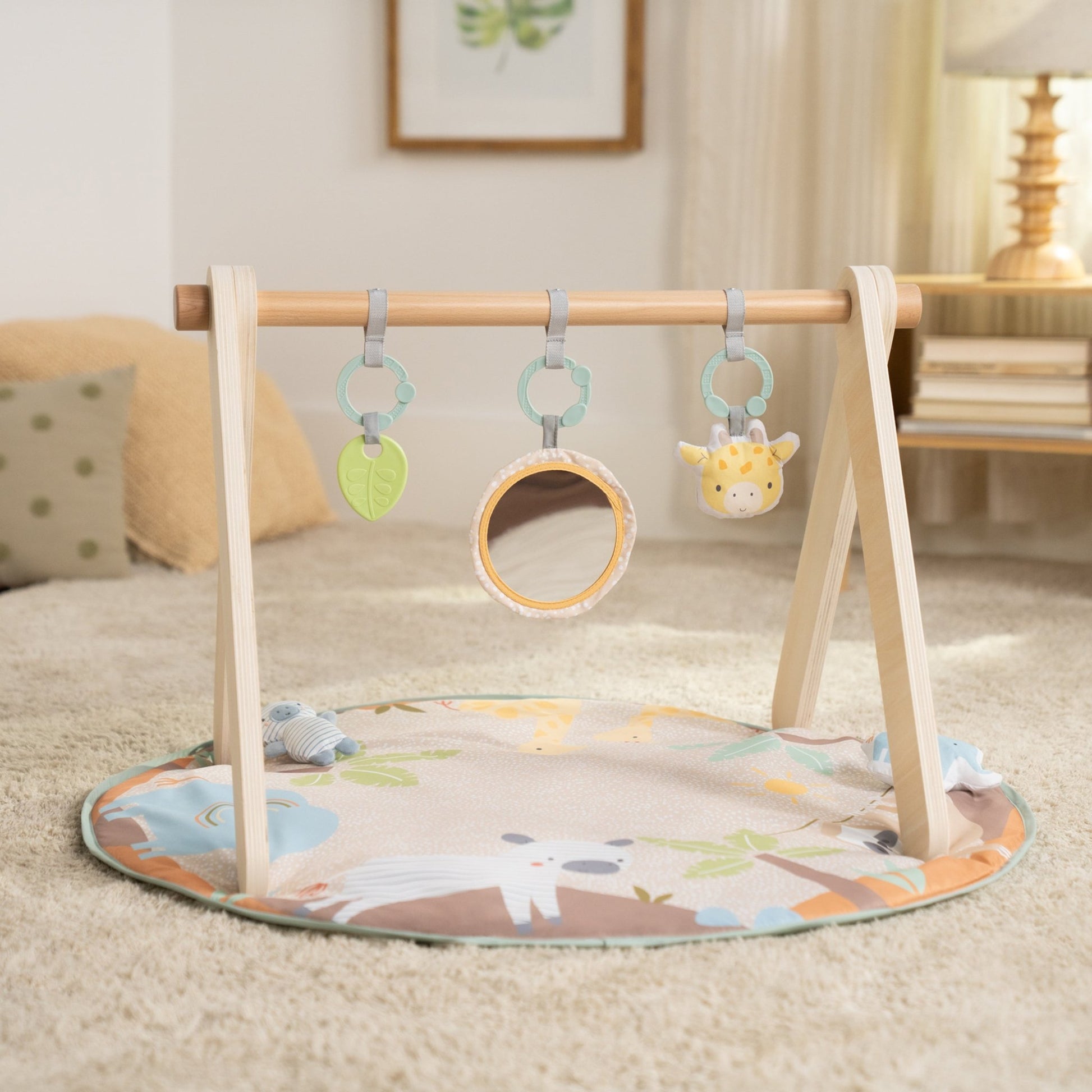 Ingenuity™ Wonder & Wood™ Wooden Toy Arch & Play Mat - Premium for Kids in Qatar | Toysaro.com