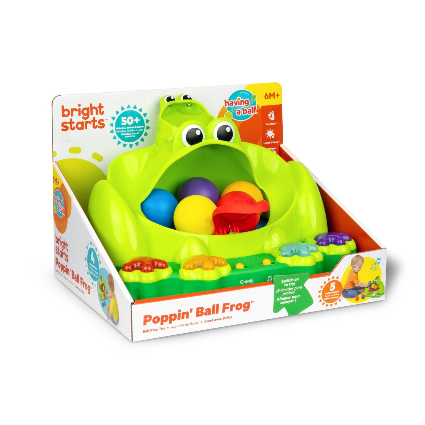Bright Starts™ Poppin' Ball Frog™ Ball Play Toy - Premium for Kids in Qatar | Toysaro.com