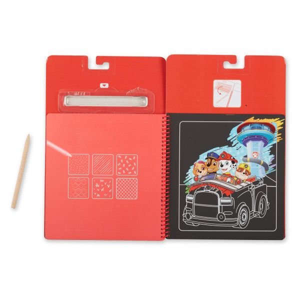 Melissa and Doug Paw Patrol Scratch Art Pad - Marshall - Premium for Kids in Qatar | Toysaro.com