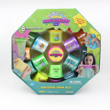 SLIMY SUPER MULTI SENSORY SET 2oz (56g) OCTAGON MULTI SENSORY VERSION 19pcs UNIT PACK - Premium for Kids in Qatar | Toysaro.com