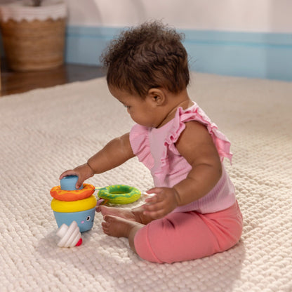 Bright Starts™ Cupcake Tower™ Stacking Toy with Teether - Premium for Kids in Qatar | Toysaro.com