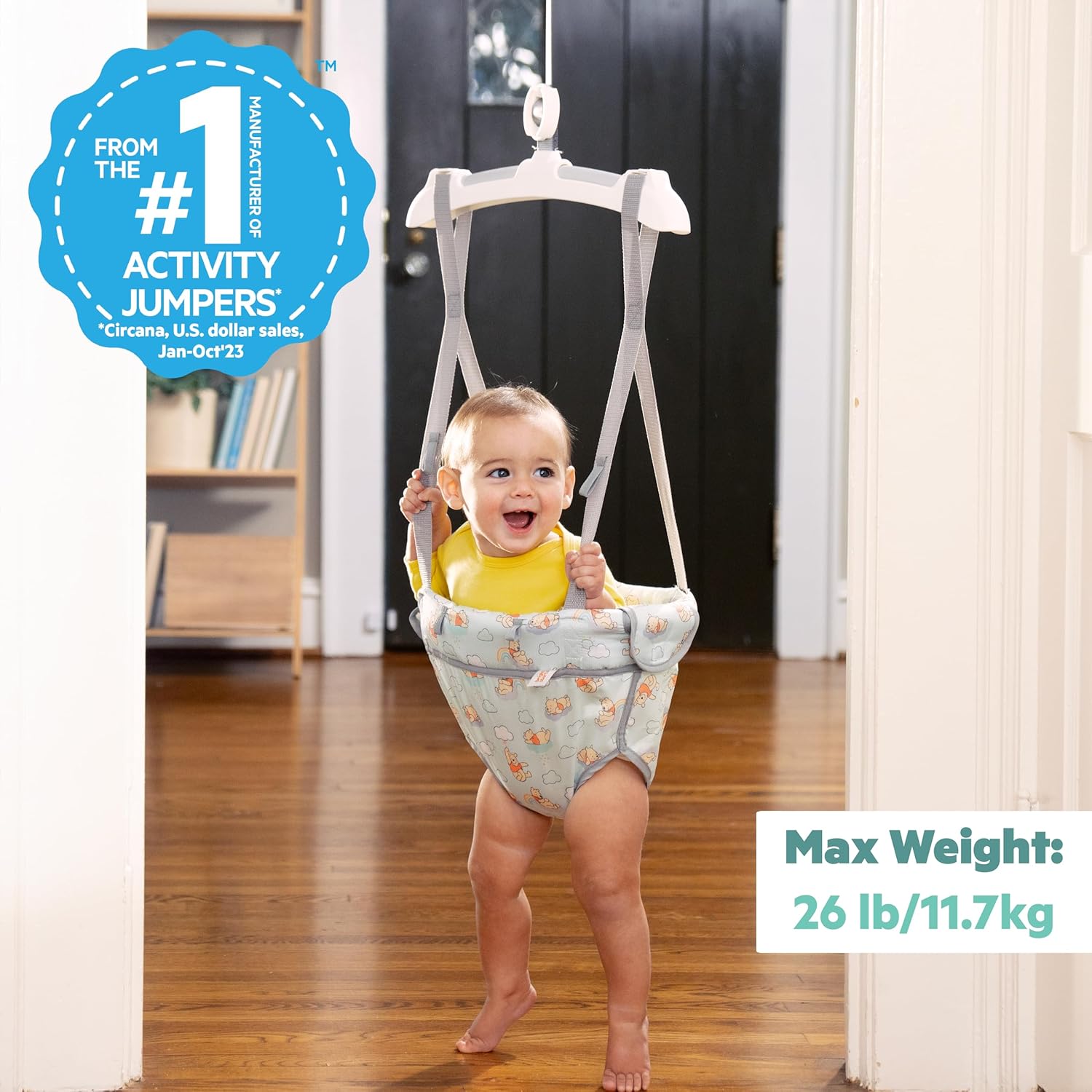 Bright Starts™ Winnie the Pooh Once Upon a Bounce™ Door Jumper - Premium for Kids in Qatar | Toysaro.com