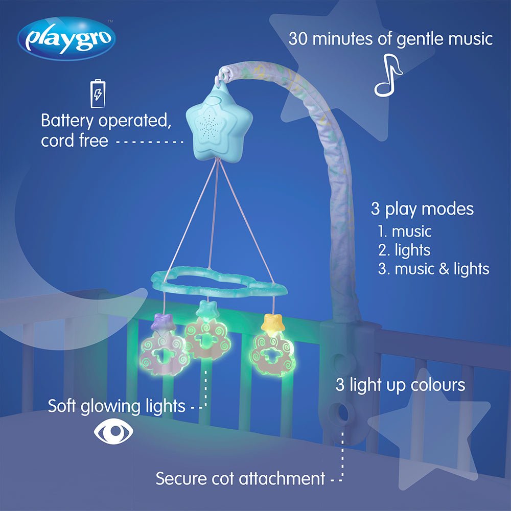 playgro Dreamtime Soothing Light Up Mobile - Premium for Kids in Qatar | Toysaro.com
