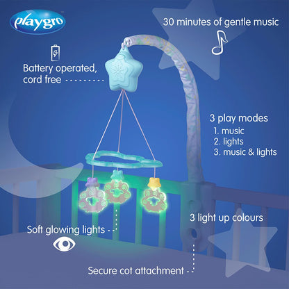 playgro Dreamtime Soothing Light Up Mobile - Premium for Kids in Qatar | Toysaro.com
