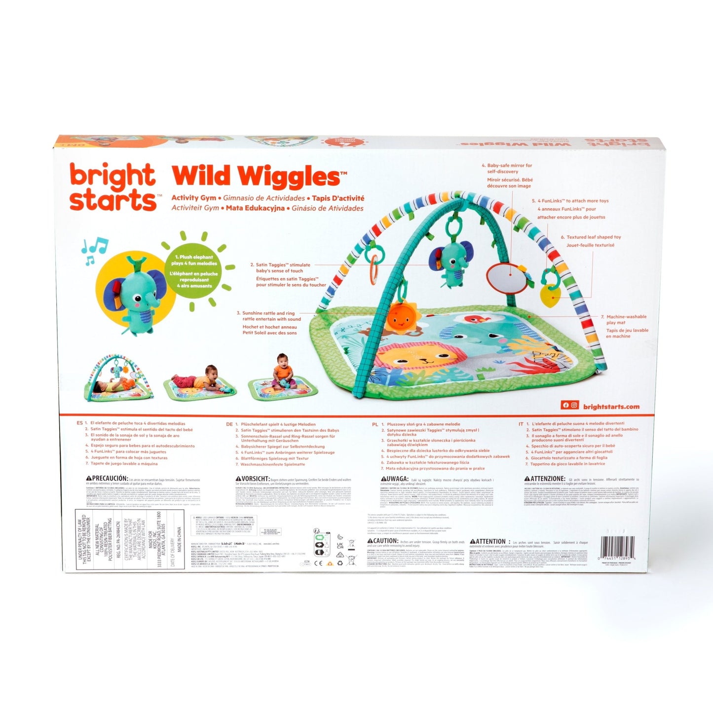 Bright Starts - Wild Wiggles Activity Gym - Green - Premium for Kids in Qatar | Toysaro.com