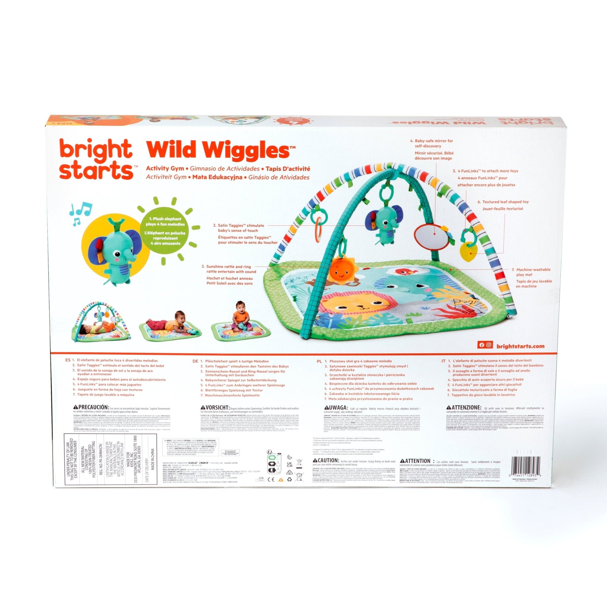 Bright Starts - Wild Wiggles Activity Gym - Green - Premium for Kids in Qatar | Toysaro.com