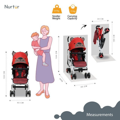 Nurtur Luca Bear Lightweight Stroller - Premium for Kids in Qatar | Toysaro.com