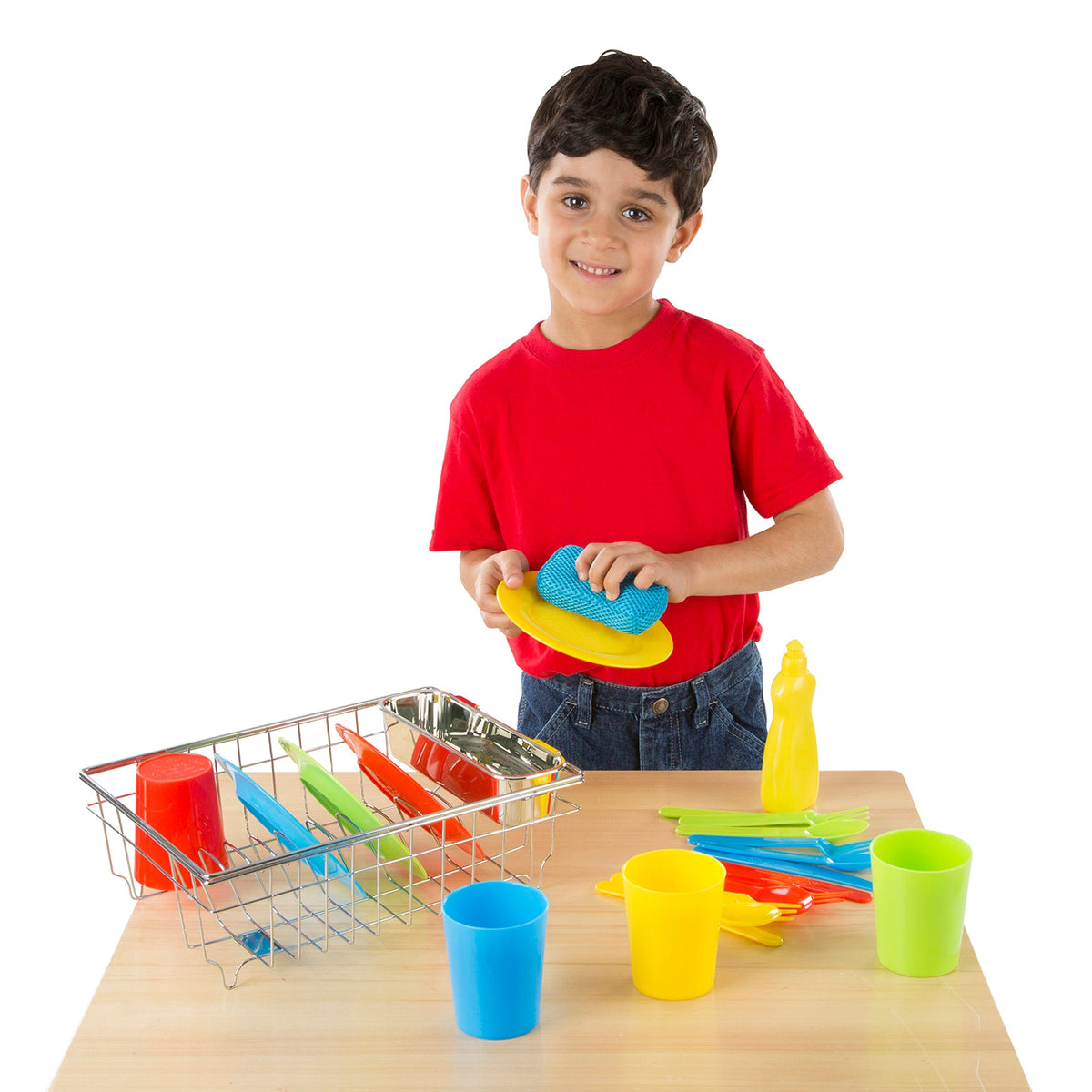 Melissa and Doug Let's Play House! Wash & Dry Dish Set - Premium for Kids in Qatar | Toysaro.com
