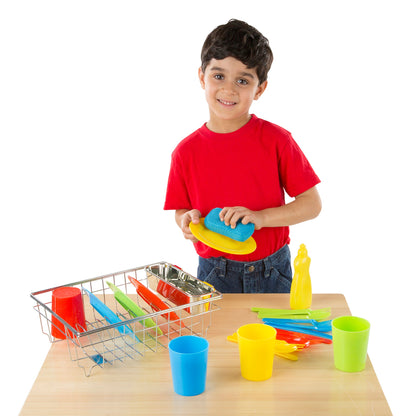 Melissa and Doug Let's Play House! Wash & Dry Dish Set - Premium for Kids in Qatar | Toysaro.com