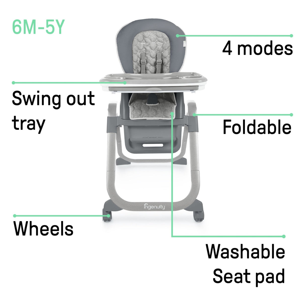 SmartServe 4 - in - 1 High Chair™ - Connolly™ - Premium for Kids in Qatar | Toysaro.com