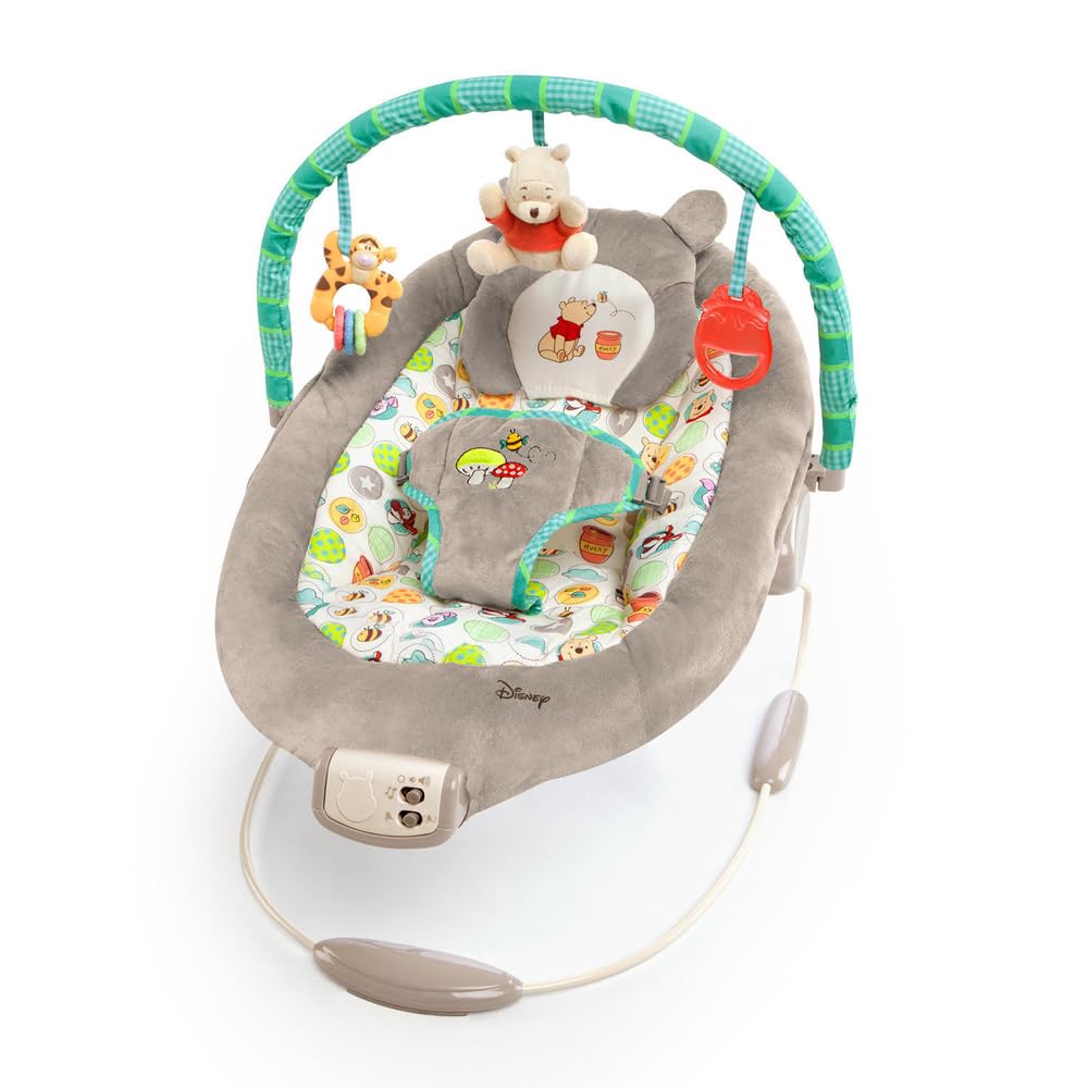 Bright Starts Winnie The Pooh Dots & Hunny Pots Bouncer - Premium for Kids in Qatar | Toysaro.com