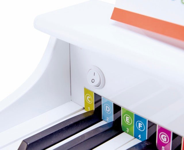 Hape Music Deluxe Grand Piano White 3pcs - Premium for Kids in Qatar | Toysaro.com