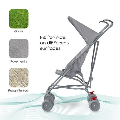 JET - ULTRA LIGHT WEIGHT/COMPACT FOLD BUGGY STROLLER (LIGHT BLUE) MOON - Premium for Kids in Qatar | Toysaro.com