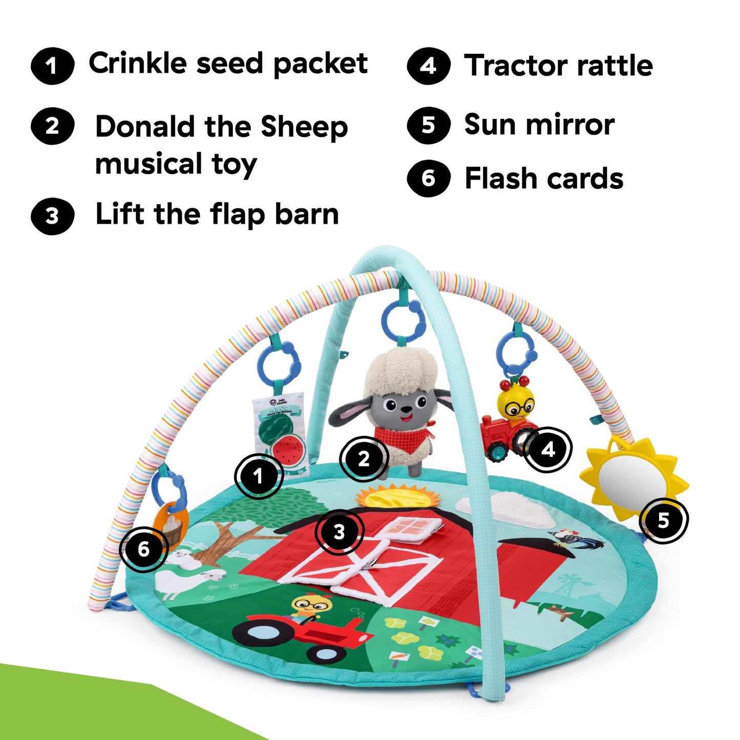 Baby Einstein™ Happy Harvest™ Touch & Feel Activity Gym - Premium for Kids in Qatar | Toysaro.com