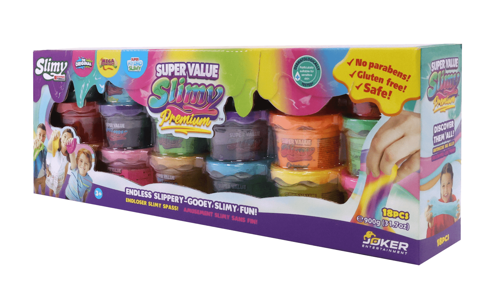 SLIMY SUPER VALUE SLIMY 2oz 18 pack - Premium for Kids in Qatar | Toysaro.com