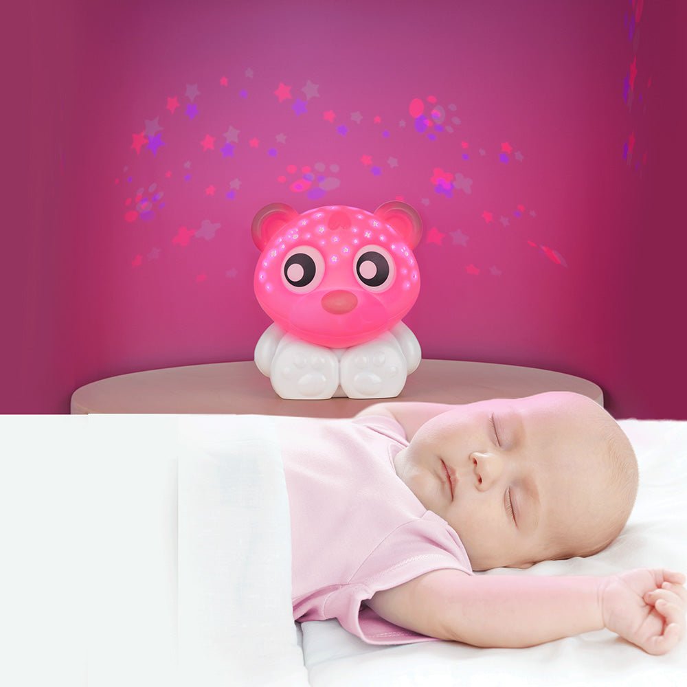 playgro Goodnight Bear Night Light and Projector (Pink and White) - Premium for Kids in Qatar | Toysaro.com