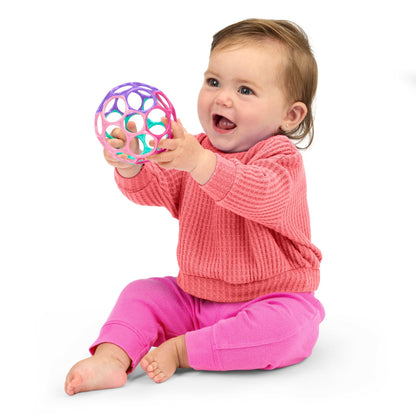 Bright Starts™Oball Classic™ Easy - Grasp Toy - Pink/Purple - Premium for Kids in Qatar | Toysaro.com