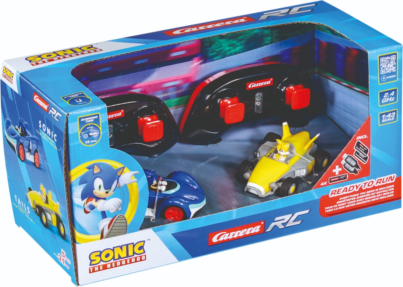 TEAM SONIC RACING MINI RC - SONIC & TAILS 1:43 - Premium for Kids in Qatar | Toysaro.com