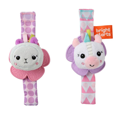 Bright Starts™Rattle & Teethe Wrist Pals™ Toy - Unicorn & Llama - Premium for Kids in Qatar | Toysaro.com