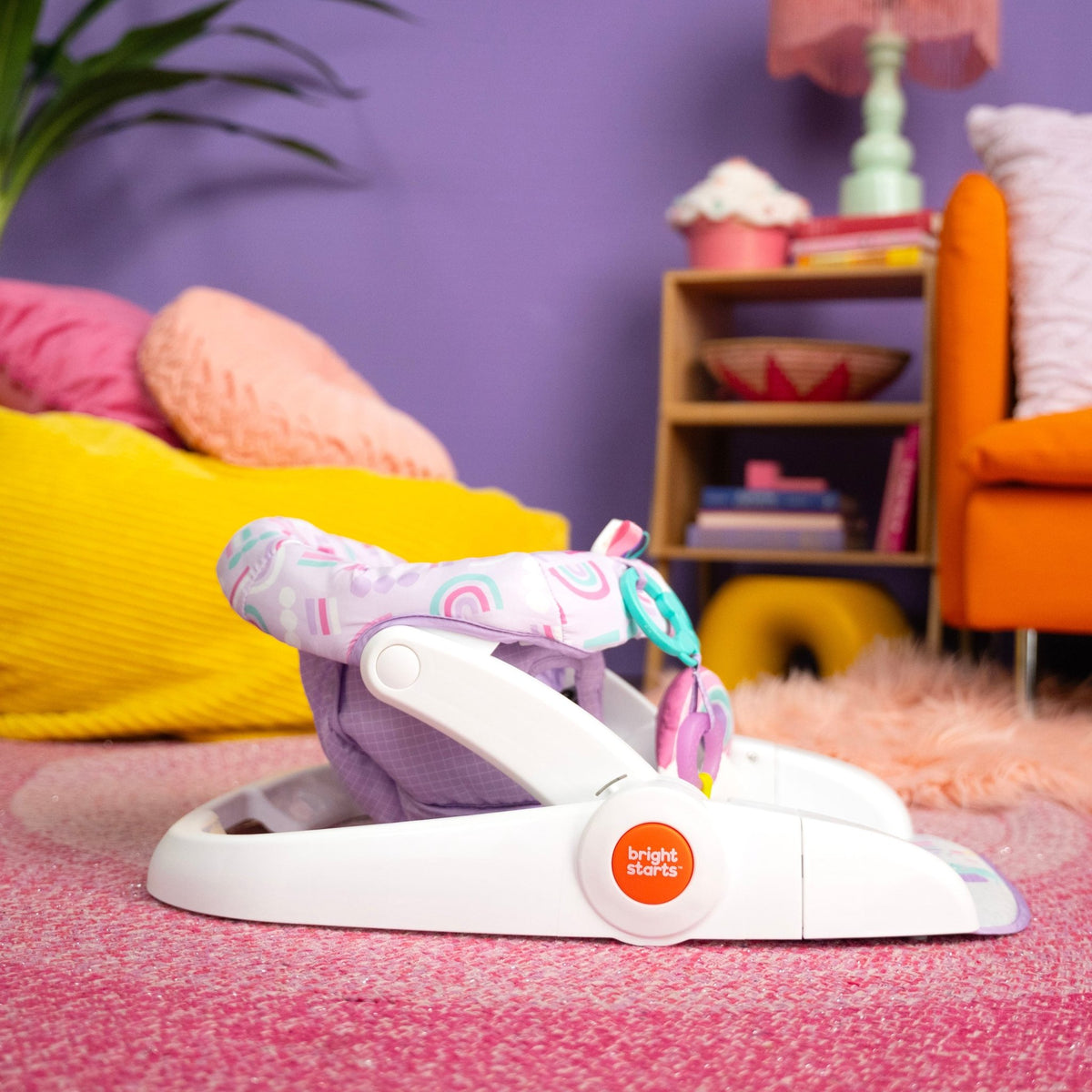 Bright Starts Purple Paradise Learn - to - Sit 2 - Position Floor Seat - Premium for Kids in Qatar | Toysaro.com