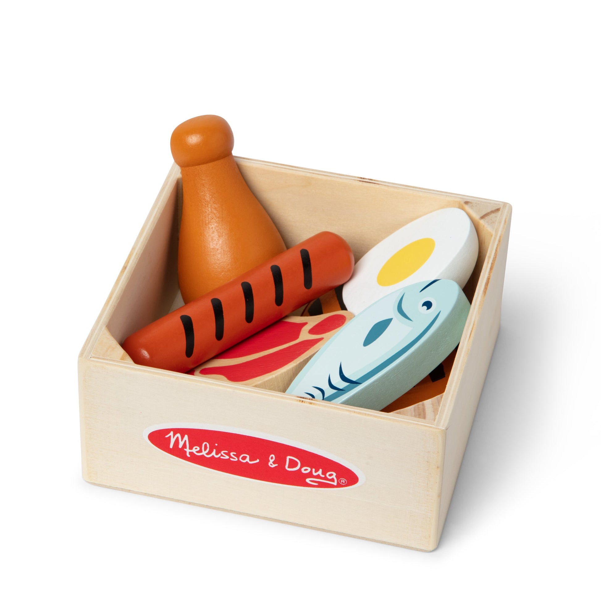 Melissa and Doug Wooden Food Groups Play Set - Protein - Premium for Kids in Qatar | Toysaro.com