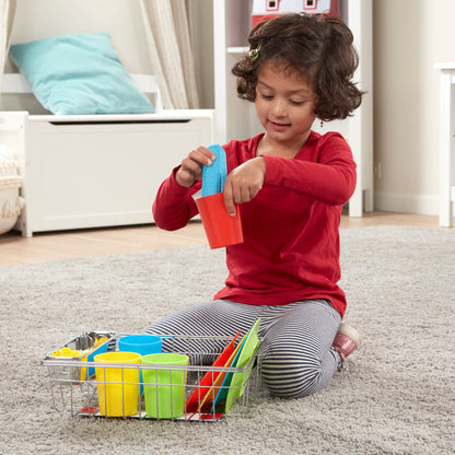 Melissa and Doug Let's Play House! Wash & Dry Dish Set - Premium for Kids in Qatar | Toysaro.com