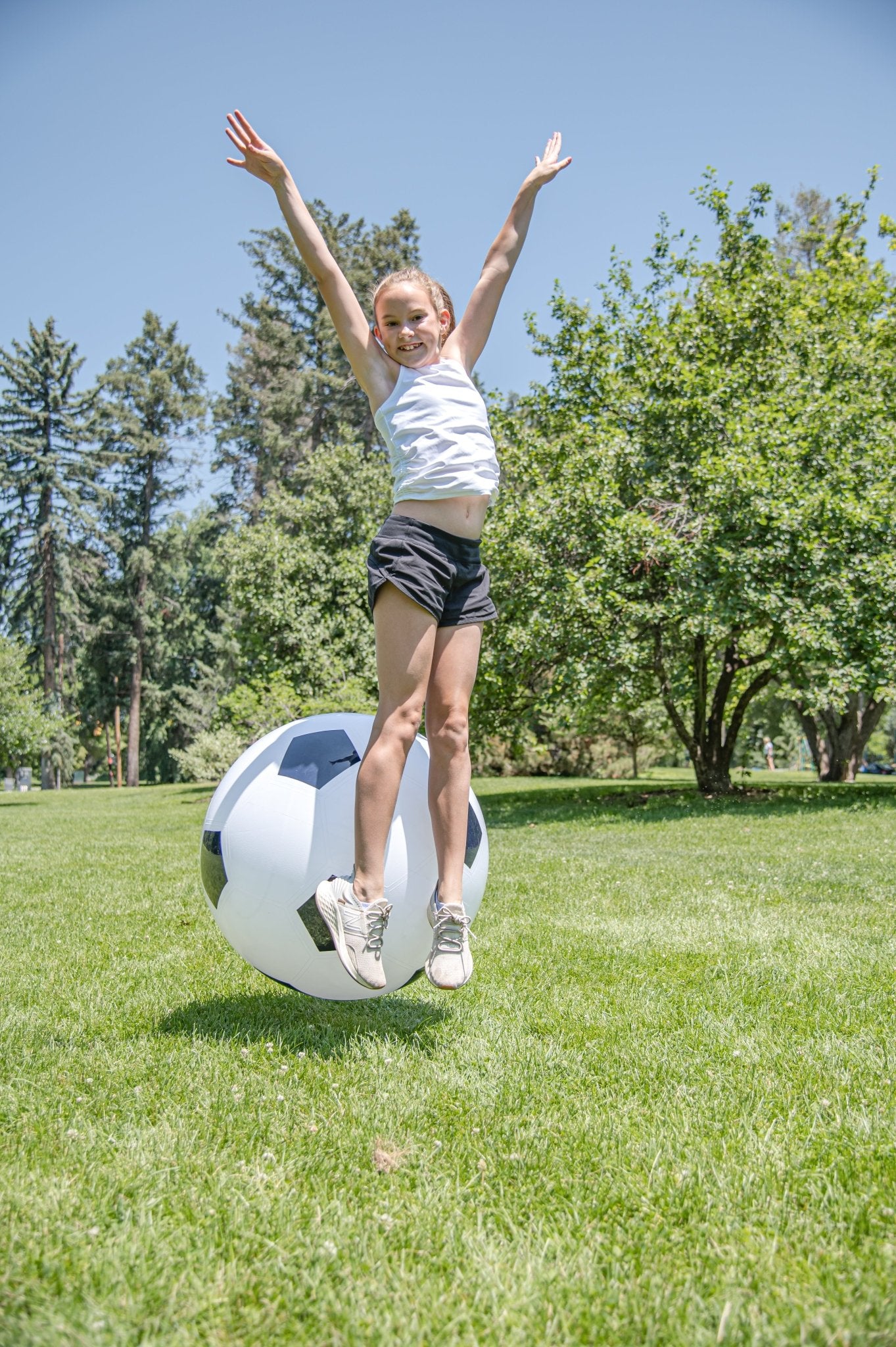 Hape 30" Jumbo & High Bounce Soccer Football w/ Air Pump - Premium for Kids in Qatar | Toysaro.com