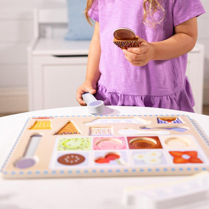 Melissa and Doug Wooden Magnetic Ice Cream Puzzle & Play Set - Premium for Kids in Qatar | Toysaro.com