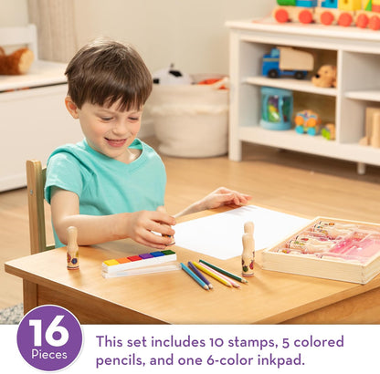 Melissa and Doug Deluxe Happy Handle Stamp Set - Premium for Kids in Qatar | Toysaro.com