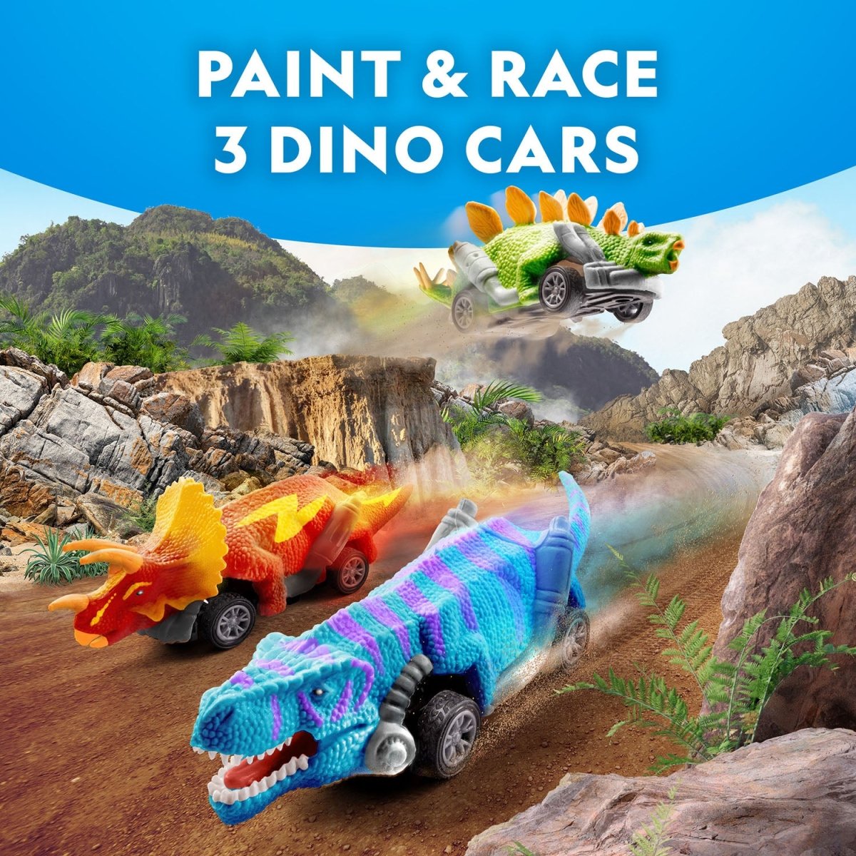 NG PAINT YOUR OWN DINO RACE CARS - Premium for Kids in Qatar | Toysaro.com