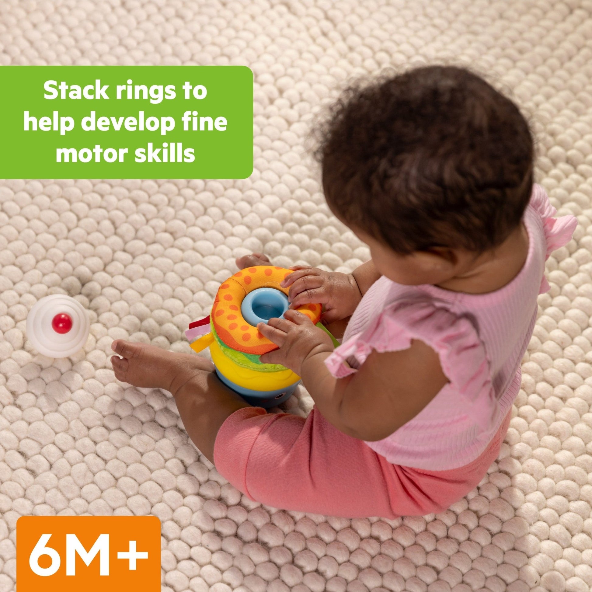 Bright Starts™ Cupcake Tower™ Stacking Toy with Teether - Premium for Kids in Qatar | Toysaro.com