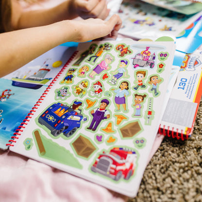 Melissa and Doug Paw Patrol Restickable Stickers Flip - Flap Pad - Classic Missions - Premium for Kids in Qatar | Toysaro.com